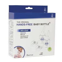 Hands-Free Baby Bottle - Self Feeding System 4 oz (2 Pack - Podee Blue)