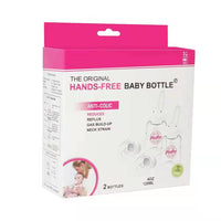 Hands-Free Baby Bottle - Self Feeding System 4 oz (2 Pack - Podee Pink)