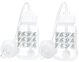 Hands-Free Baby Bottle - Self Feeding System 4 oz (2 Pack - Elephant)